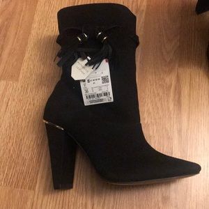 Zara black booties